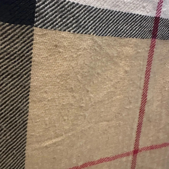 Burberry Tan and Black Checkered Scarf - Picture 9 of 10